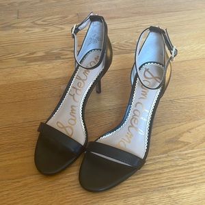 Sam Edelman ankle strap heels black